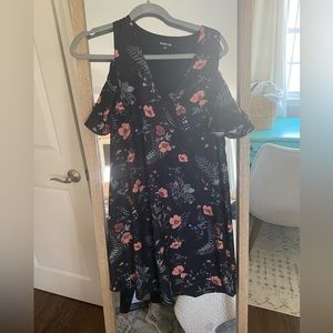 Black floral dress